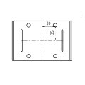 Gasflaschen Befestigung 135x90mm mit Klappschloss verzinkt