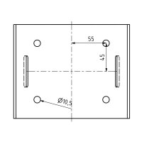 Gasflaschen Befestigung 185x150mm mit Klappschloss verzinkt
