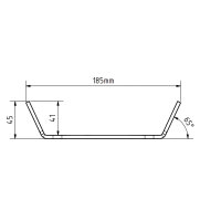 Gasflaschen Befestigung 185x150mm mit Gurtratsche verzinkt