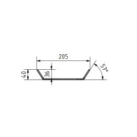 Gasflaschen Befestigung 205x450mm mit Gurtratsche verzinkt