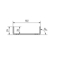 Gasflaschen Befestigung 100x80mm mit Klemmschloss V2A Elektropoliert