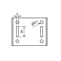 Gasflaschen Befestigung 100x80mm mit Klemmschloss V2A Elektropoliert